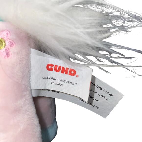 Gund 7" Plush Unicorn Chatters Stuffed Toy Magical Sound Shooting Star Gift - Picture 10 of 12